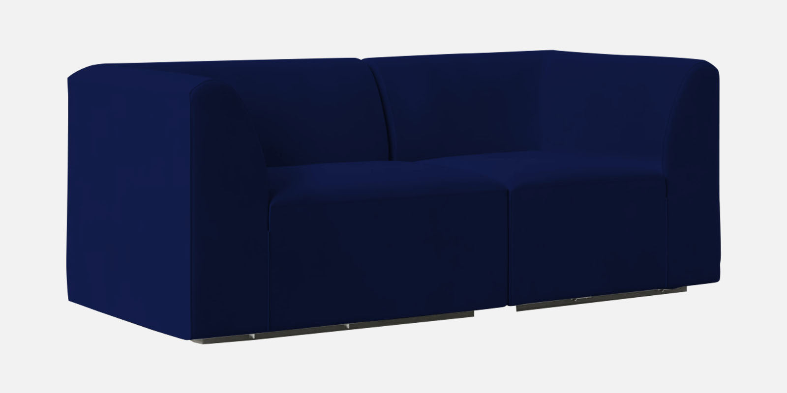 Bufa Velvet 2 Seater Sofa in Dark Blue Colour With Storage