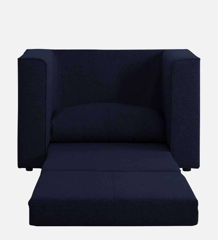Kenia Fabric 1 Seater Foldable Sofa Cum Bed In Royal Blue Colour - Febonic Living