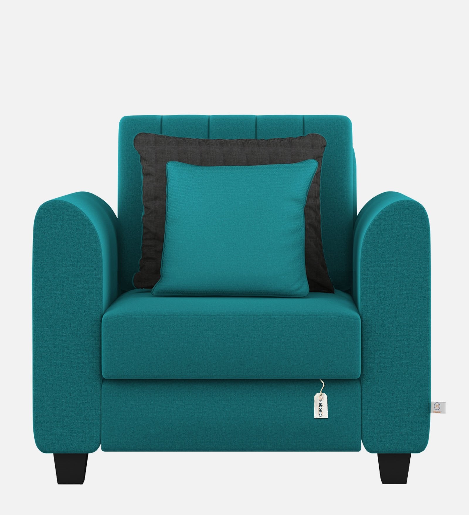 Cosmic Fabric 1 Seater Sofa in Sea Green Colour