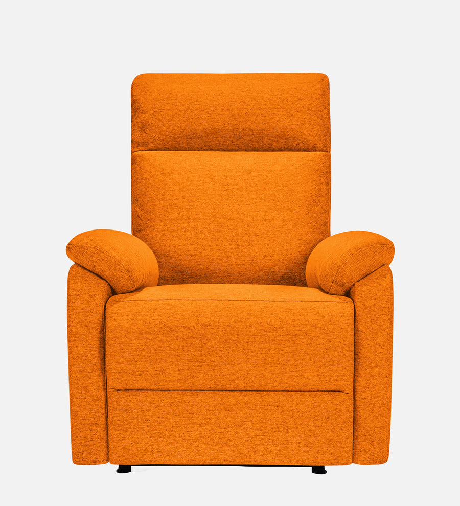 Abby Fabric 1 Seater Motorized Recliner In Vivid Orange Colour - Febonic Living
