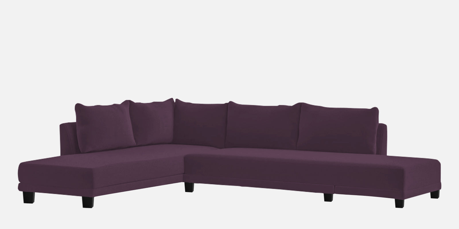 Ira Fabric RHS 6 Seater Sofa Cum Bed In Greek Purple Colour