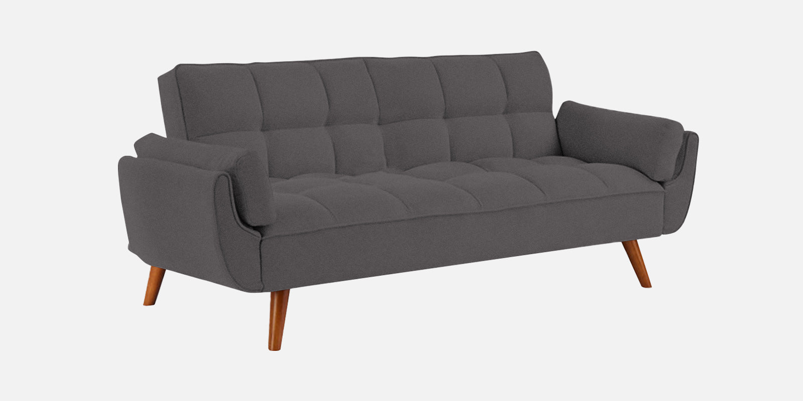 Melano Fabric 3 Seater Convertible Sofa Cum Bed in Sudo Grey Colour