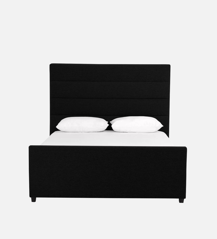Pollen Fabric Upholstered King Size Bed In Zed Black Colour - Febonic Living