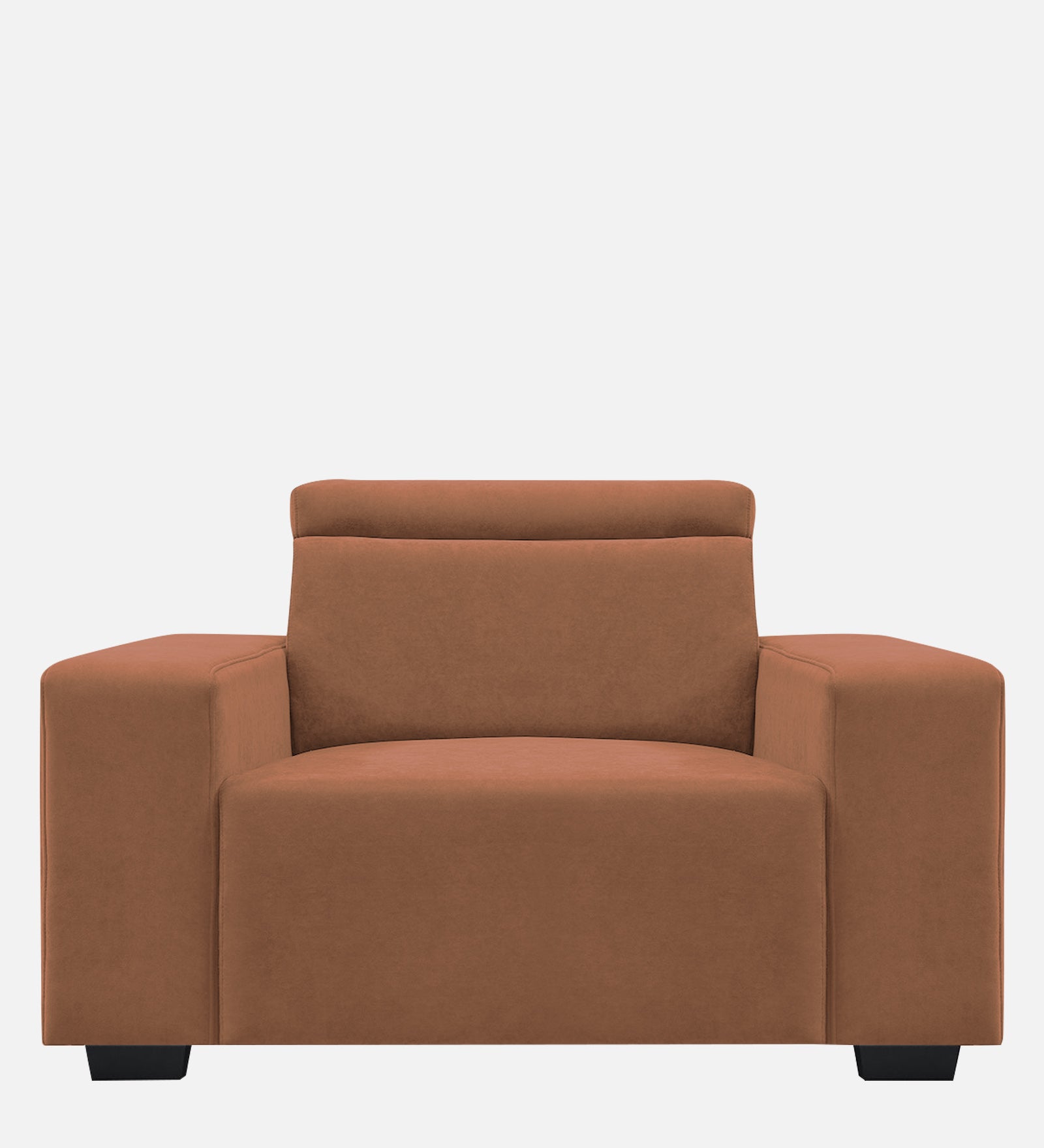 Hiro Fabric 1 Seater Sofa In  Caramel Beige Colour - Febonic Living