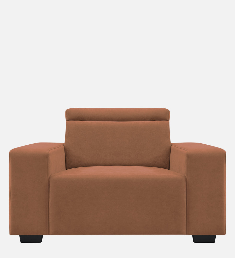 Hiro Fabric 1 Seater Sofa In Caramel Beige Colour - Febonic Living