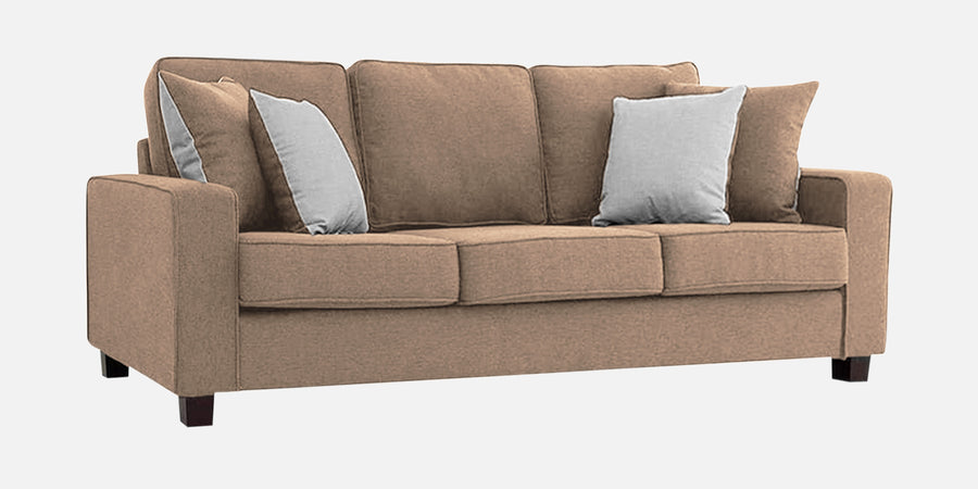 Ladybug Fabric 3 Seater Sofa In Cookie Beige Colour - Febonic Living