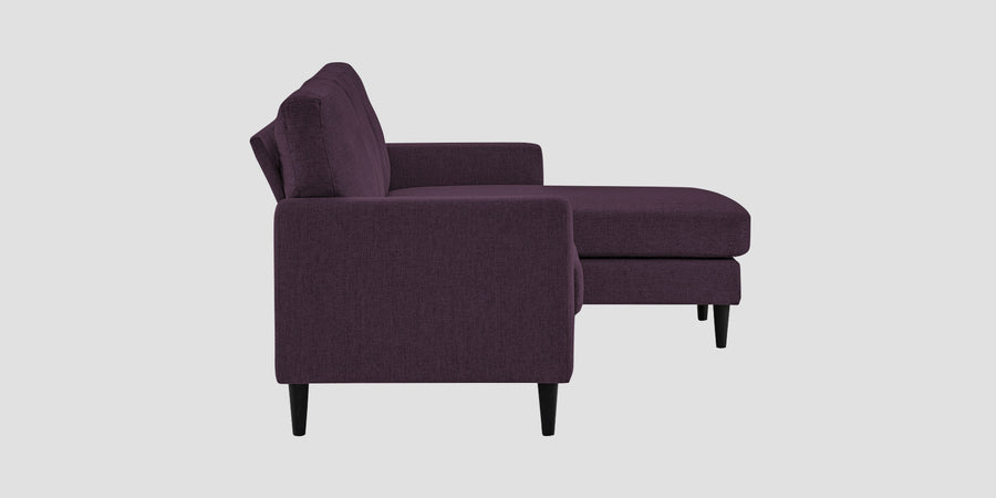 Romie Fabric Lhs Sectional Sofa 2 Lounger In Greek Purple Colour - Febonic Living