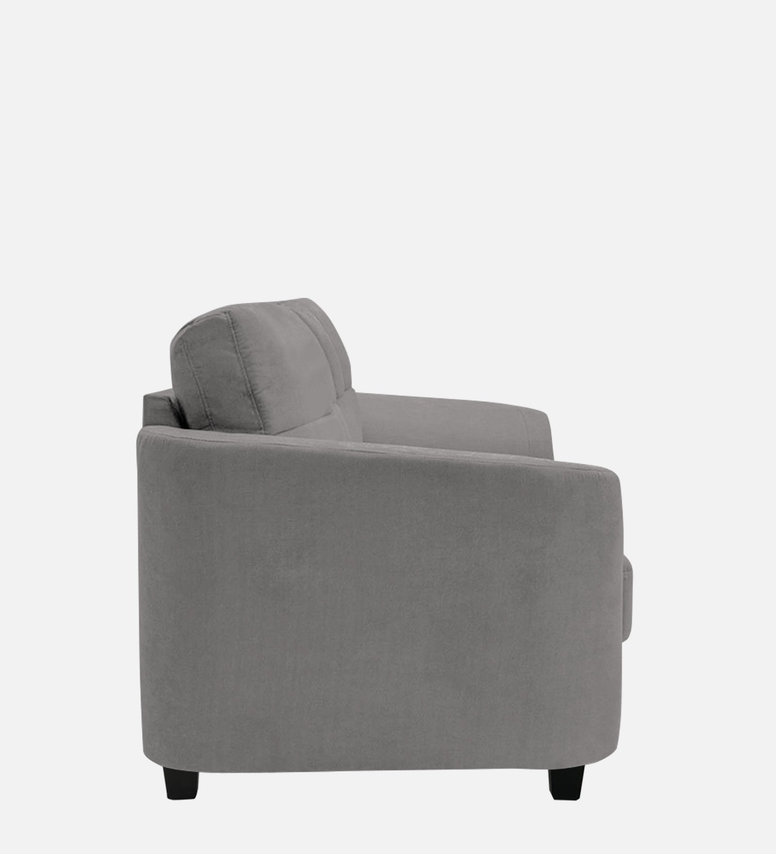 Mulan Fabric 1 Seater Sofa in Silver Grey Colour