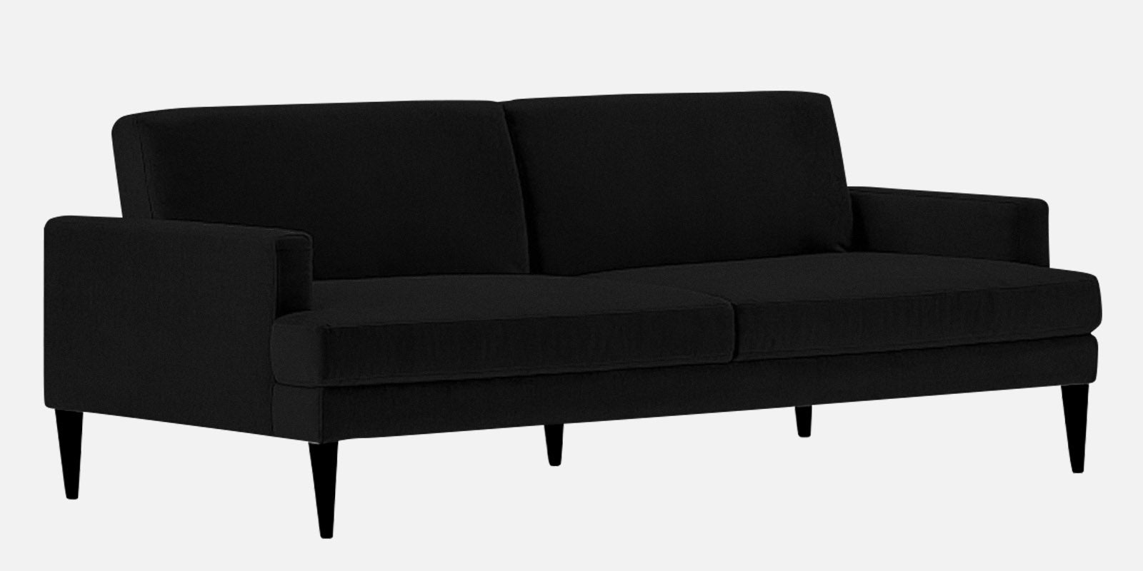 Zoya Fabric 3 Seater Convertable Sofa Cum Bed in Zed Black Colour