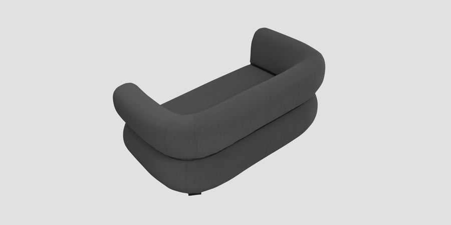 Kula Velvet 2 Seater Sofa In Davy Grey Colour - Febonic Living