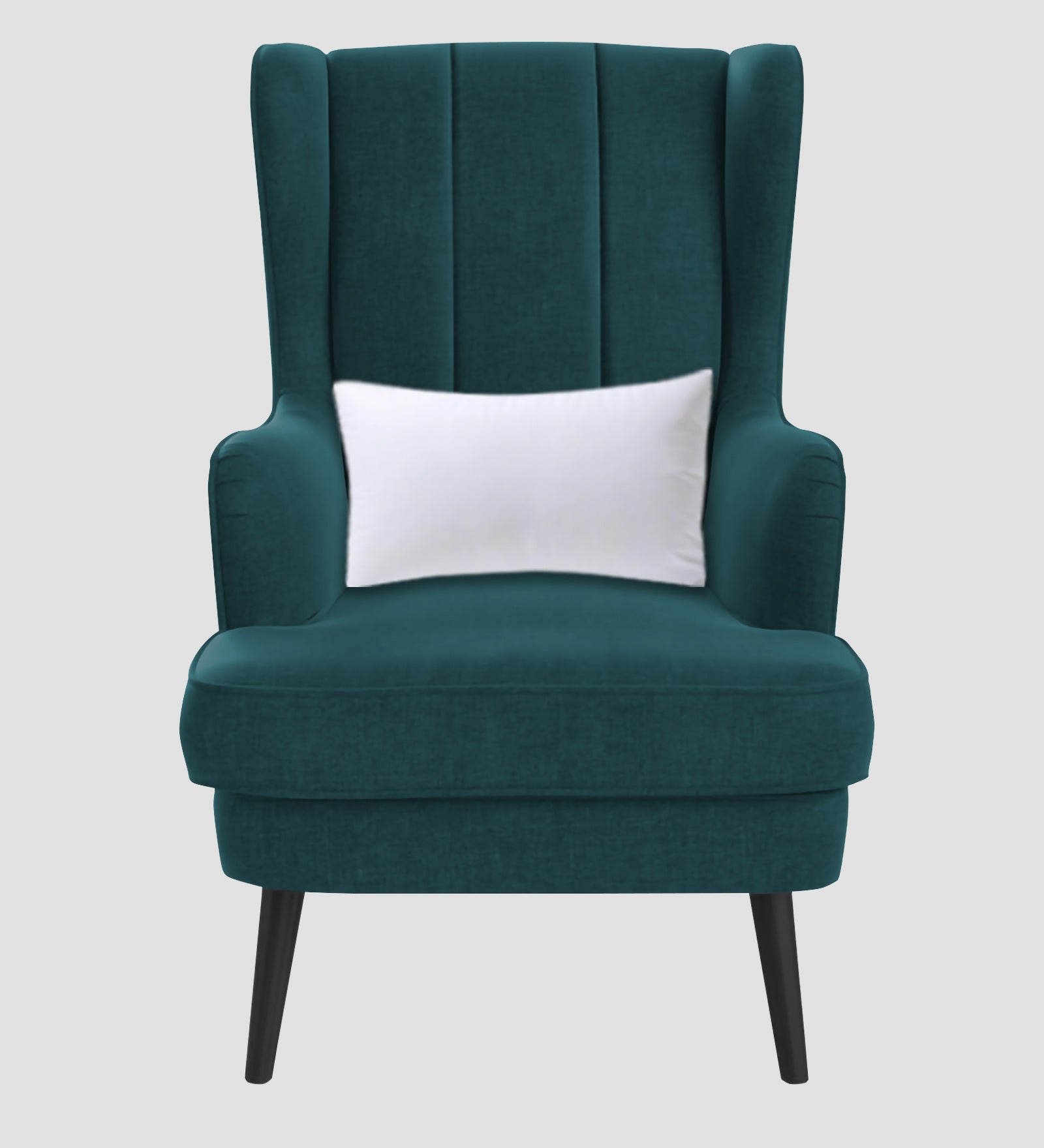 Niya Velvet 1 Seater Wing Chair in Arabian Green Colour