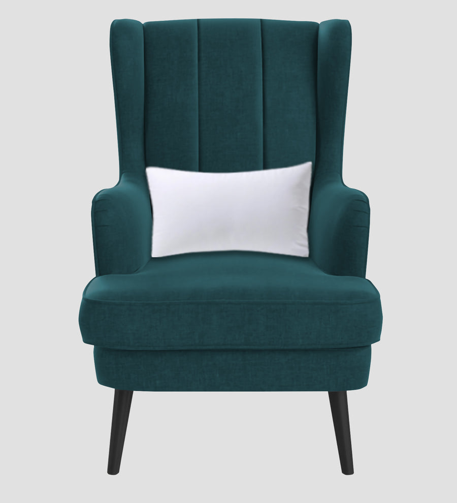 Niya Velvet Wing Chair In Arabian Green Colour - Febonic Living