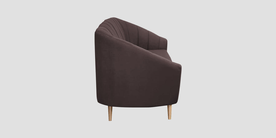 Kaylee Velvet 3 Seater Sofa In Mocha Brown Colour - Febonic Living