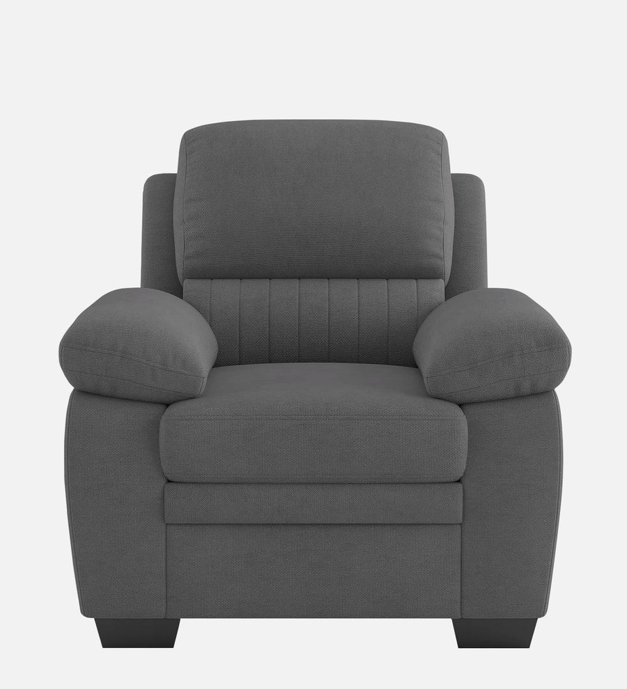 Cantaberry Velvet 1 Seater Sofa In Davy Grey Colour - Febonic Living