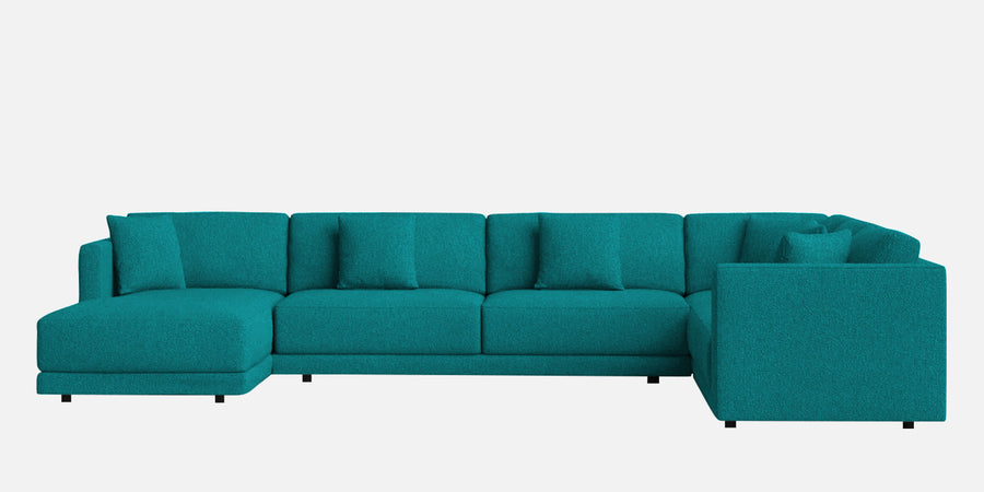 Carlin Fabric Rhs 8 Seater Sectional Sofa In Sea Green Colour - Febonic Living
