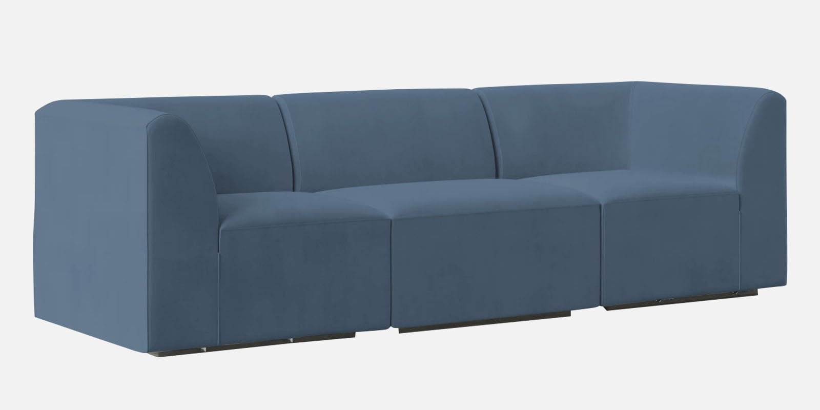 Bufa Velvet 3 Seater Sofa in Oxford Blue Colour