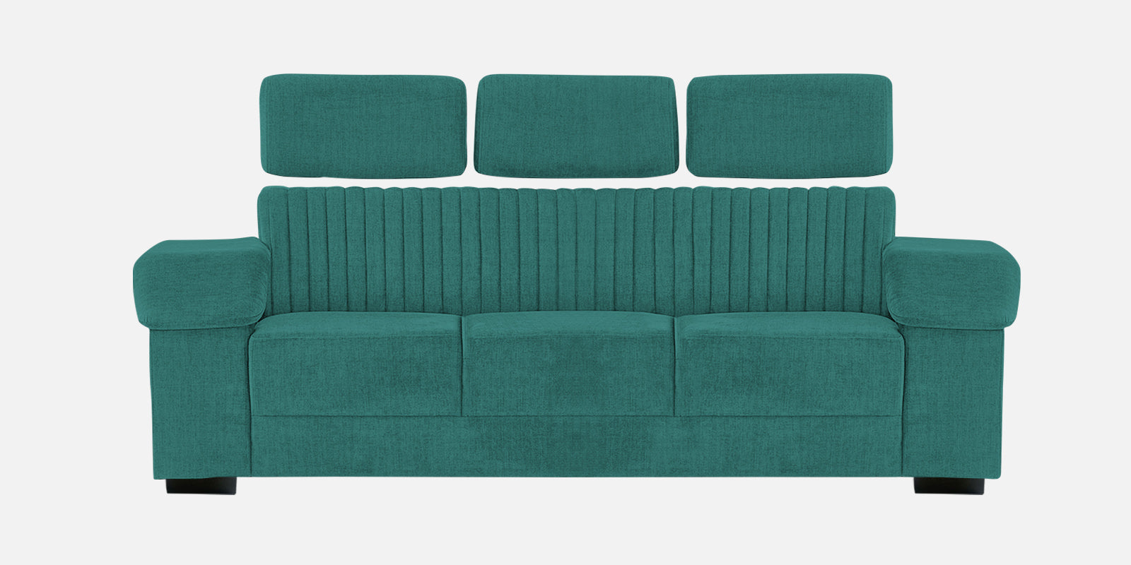 Draco Fabric 3 Seater Sofa In Sea Green Colour - Febonic Living