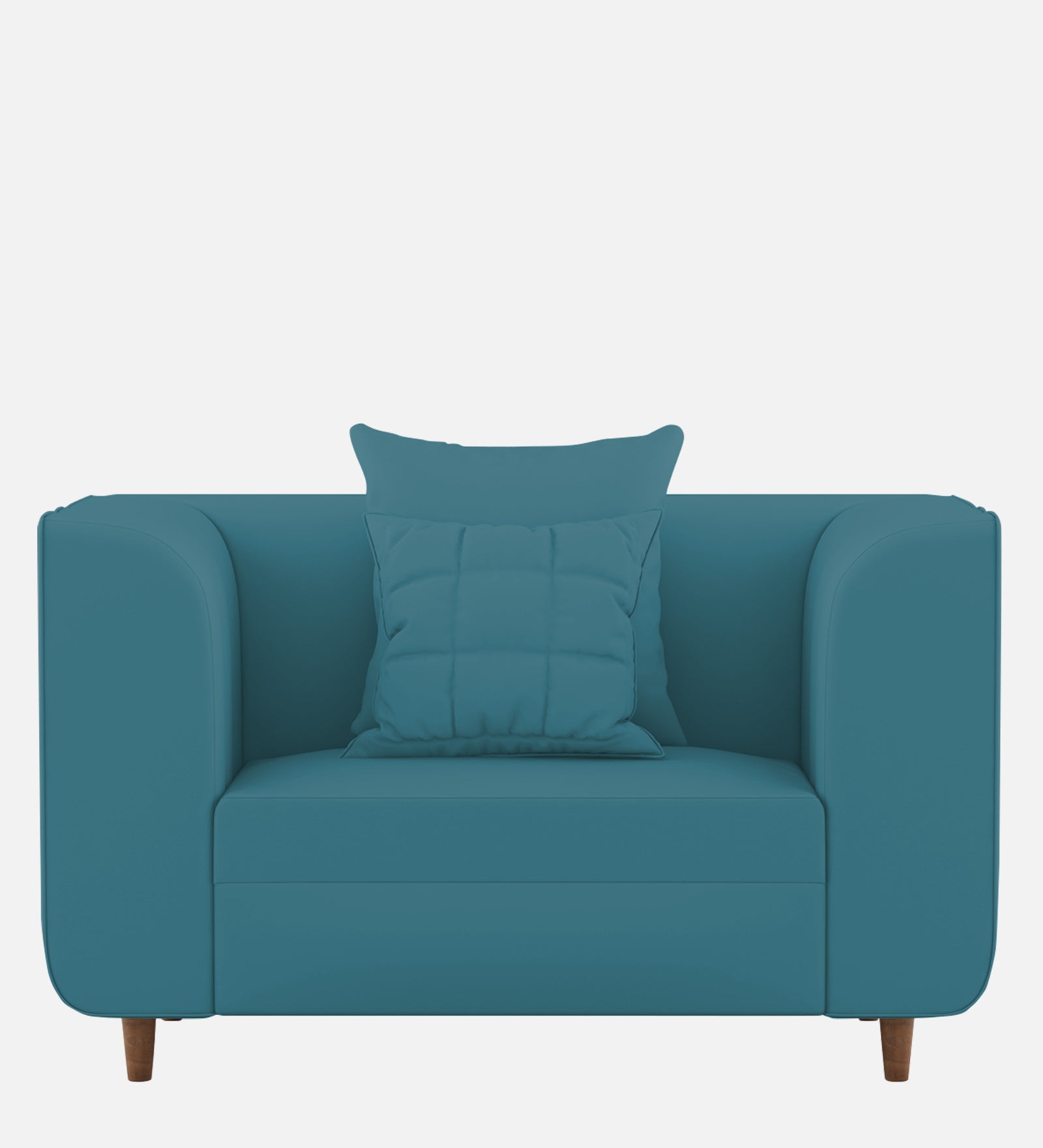 Sumo Velvet 1 Seater Sofa in Aqua Blue Colour