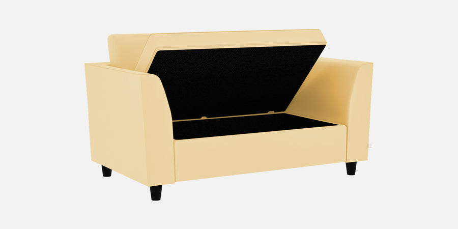Bristo Velvet 2 Seater Sofa In Sandy Beige Colour With Storage - Febonic Living