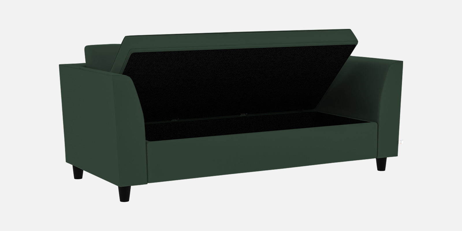 Bristo Velvet 3 Seater Sofa in Amazon Green Colour With Storage