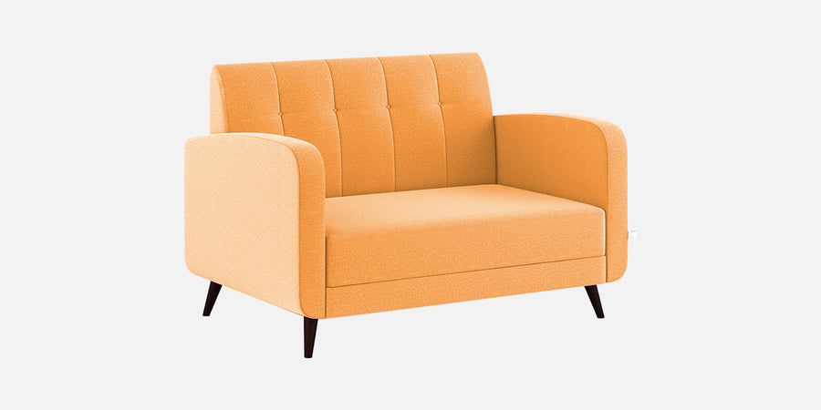 Wiki Velvet 2 Seater Sofa In Tangerine Orange Colour - Febonic Living