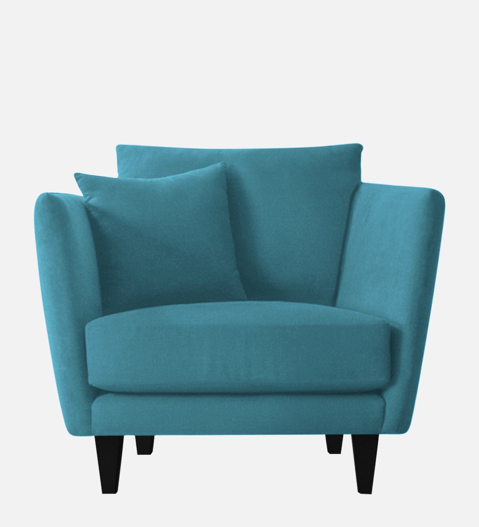 Norway Velvet 1 Seater Sofa In Aqua Blue Colour