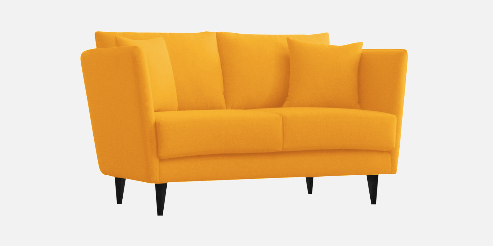 Norway Velvet 2 Seater Sofa In Safforn Yellow Colour