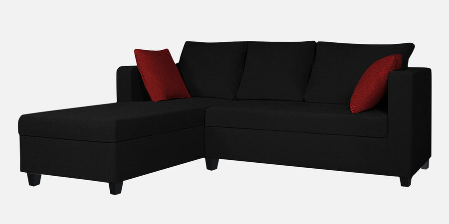 Nebula Fabric Rhs Sectional Sofa 2 Lounger In Zed Black Colour - Febonic Living