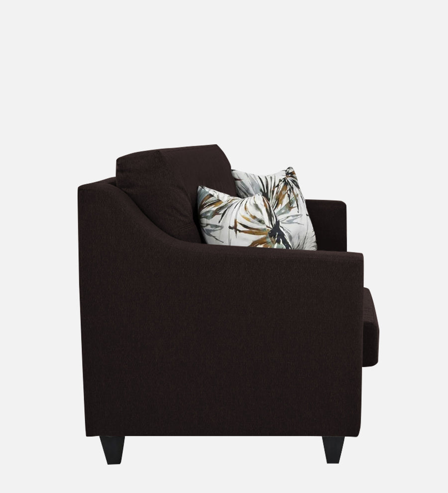 Welly Fabric 1 Seater Sofa In Dark Brown Colour - Febonic Living