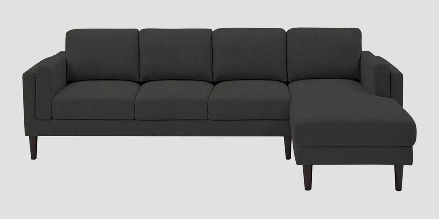 Creata Fabric Lhs Sectional Sofa 3 Lounger In Charcoal Grey Colour - Febonic Living