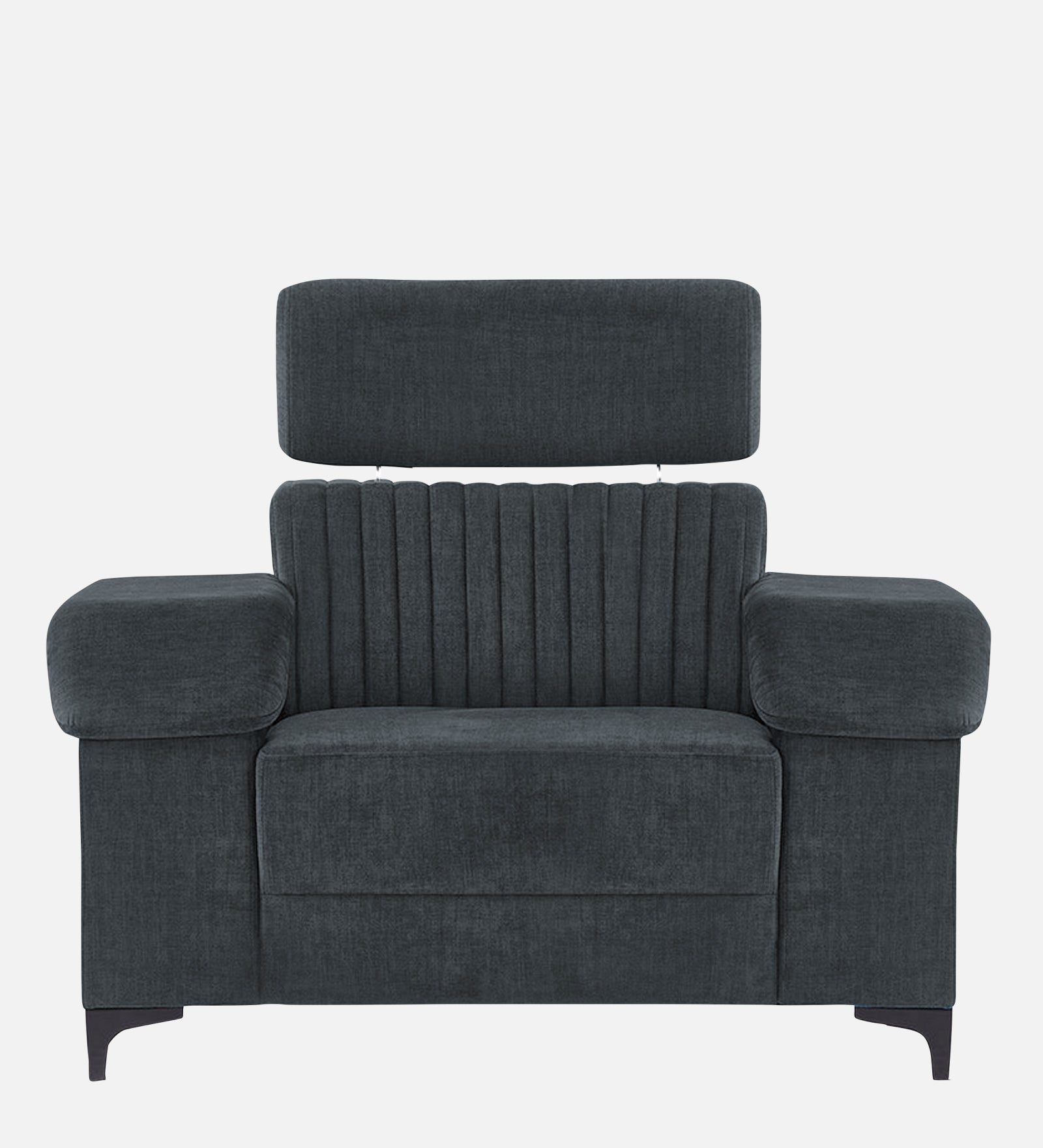 Draco Fabric 1 Seater Sofa in Duby Grey Colour