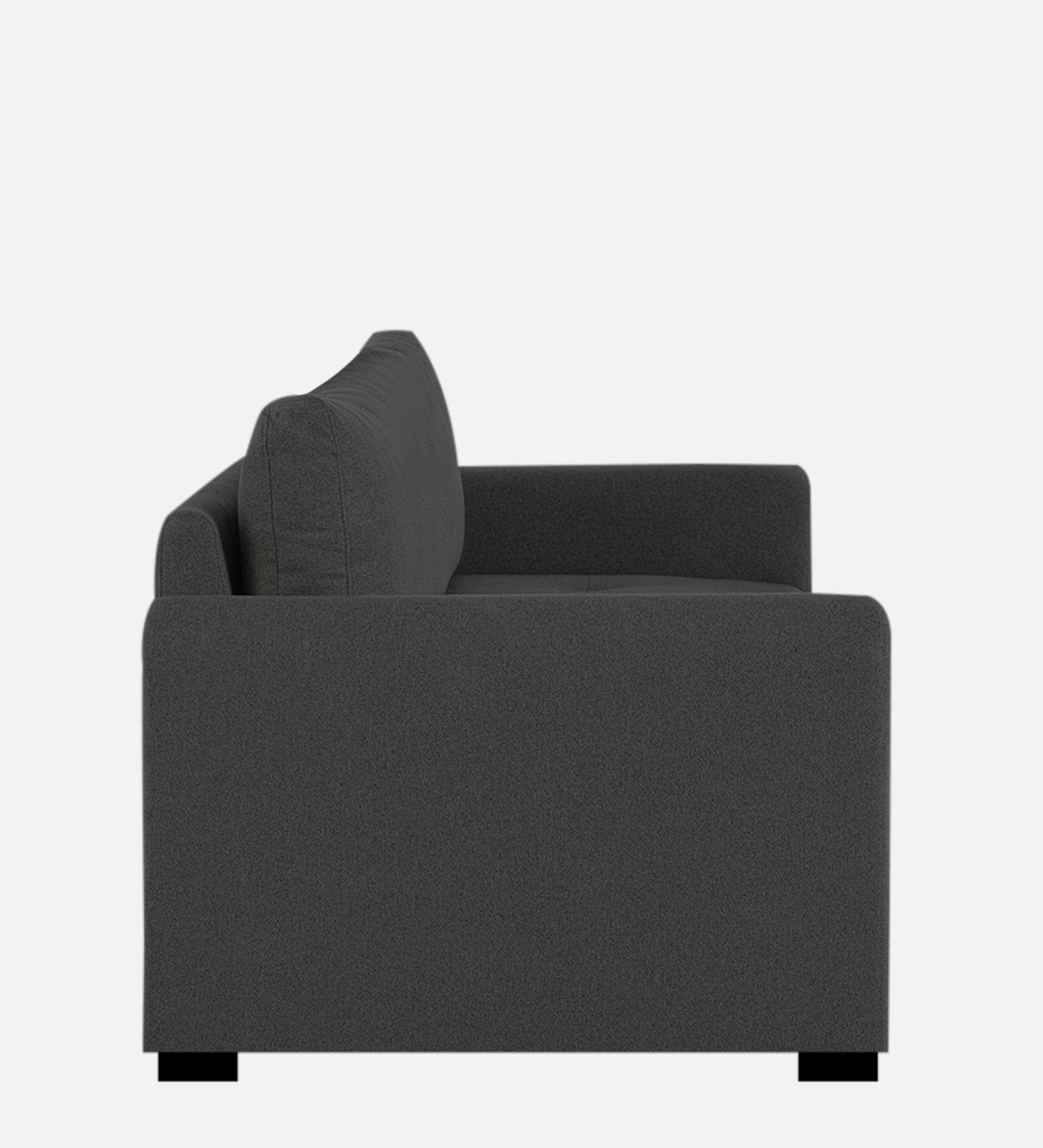 Sigma Fabric 1 Seater Sofa in Charcoal Grey Colour