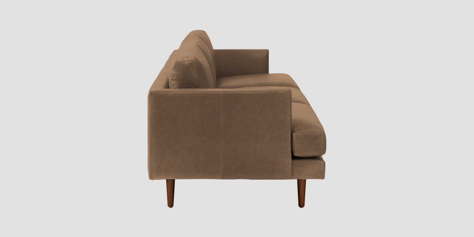 Sterio Leatherette 3 Seater Sofa in Husky Brown Colour