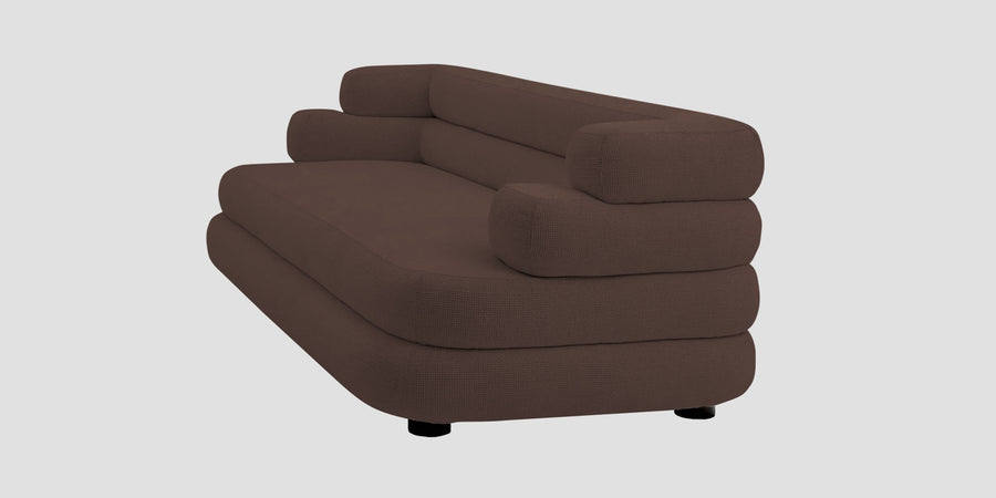 Wener Fabric 2 Seater Sofa In Caramel Brown Colour - Febonic Living