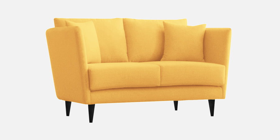 Norway Velvet 2 Seater Sofa In Turmeric Yellow Colour - Febonic Living