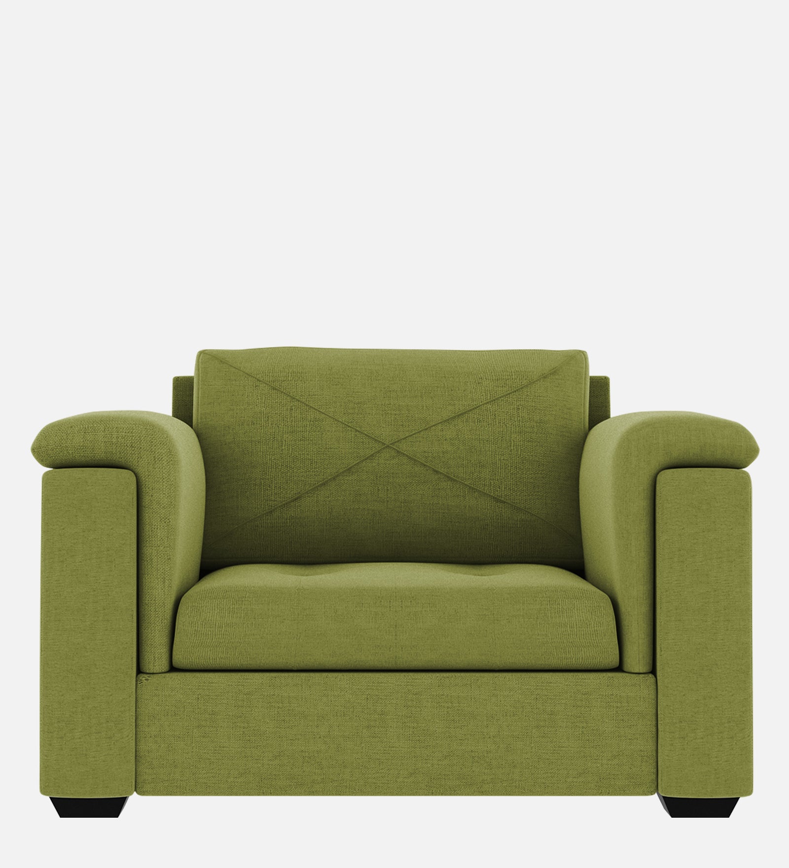 Andry Fabric 1 Seater Sofa in Lime Green Colour