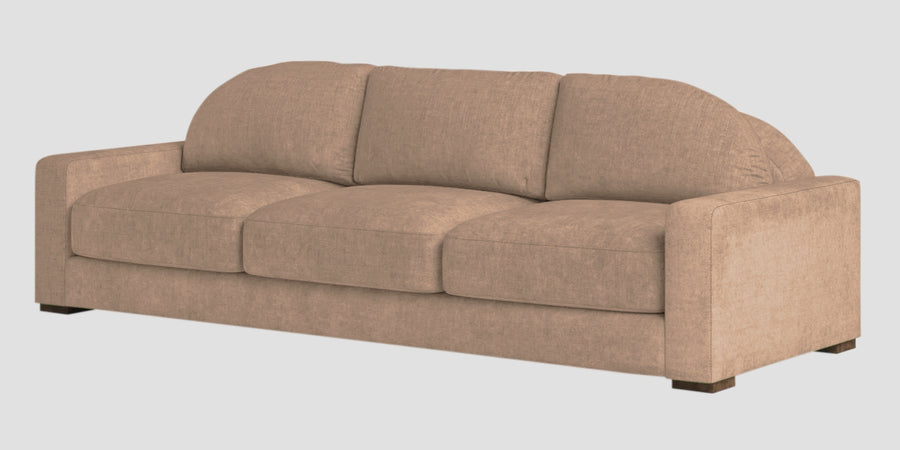 Dara Fabric 3 Seater Sofa In Cookie Beige Colour - Febonic Living