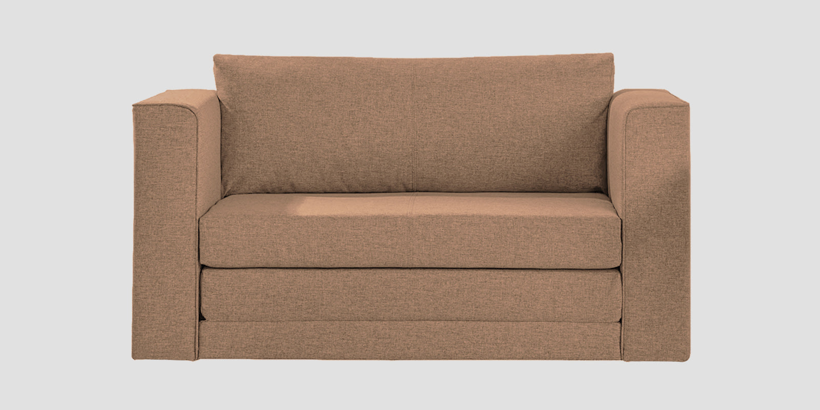 Kenia Fabric 2 Seater Convertible Sofa Cum Bed in Cosmic Beige Colour
