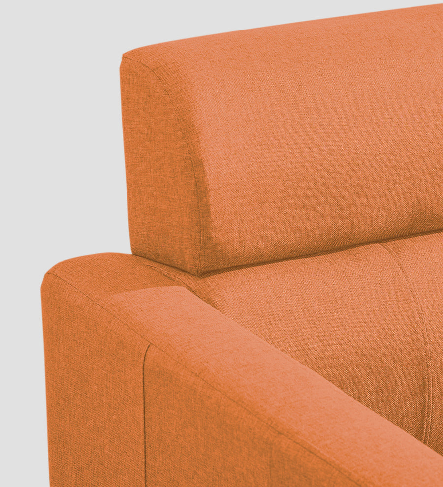 Devo Fabric 1 Seater Sofa In Dark Orange Colour - Febonic Living