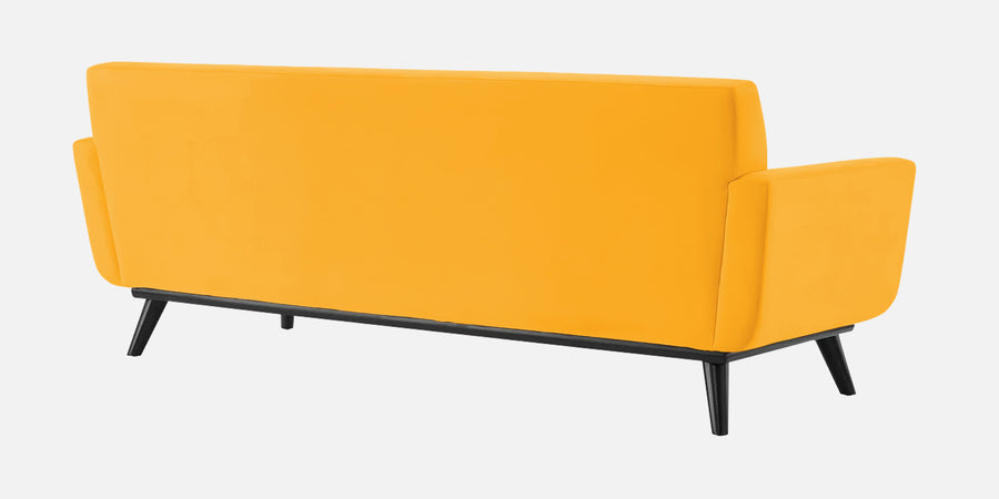 Tucker Velvet 3 Seater Sofa In Safforn Yellow Colour - Febonic Living