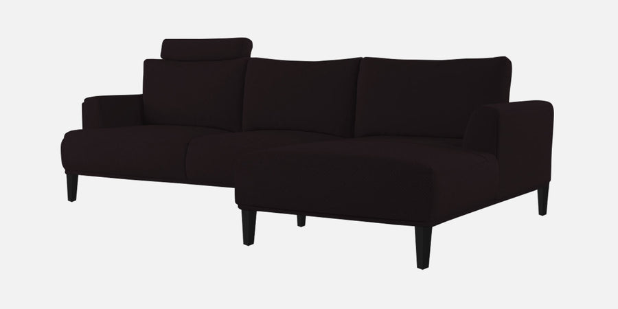 Como Fabric Rhs Sectional Sofa 3 Lounger In Cara Brown Colour - Febonic Living