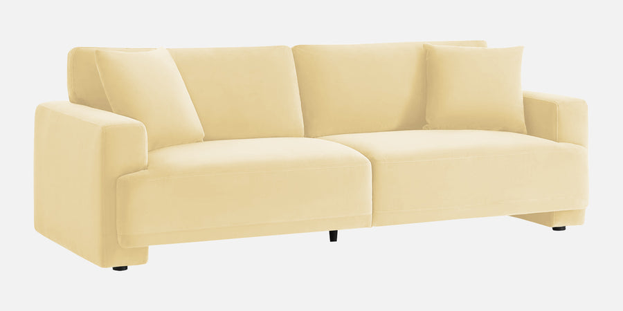 Kosta Velvet 3 Seater Sofa In Sandy Beige Colour - Febonic Living