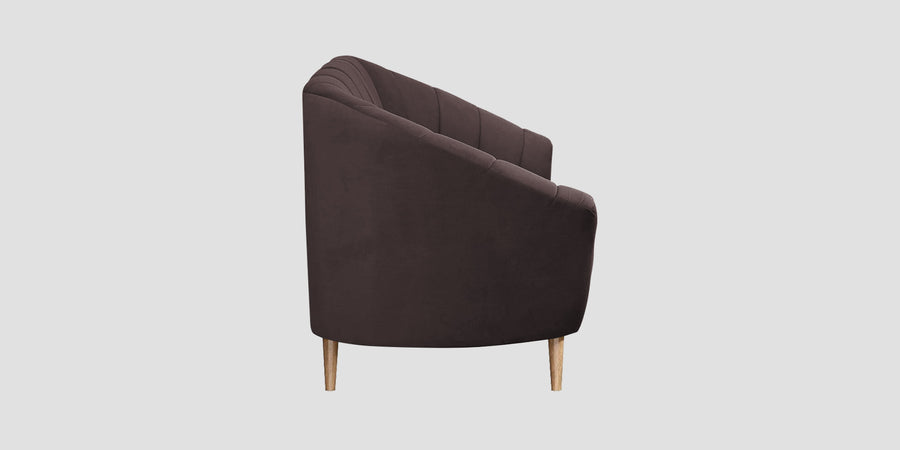 Kaylee Velvet 2 Seater Sofa In Mocha Brown Colour - Febonic Living