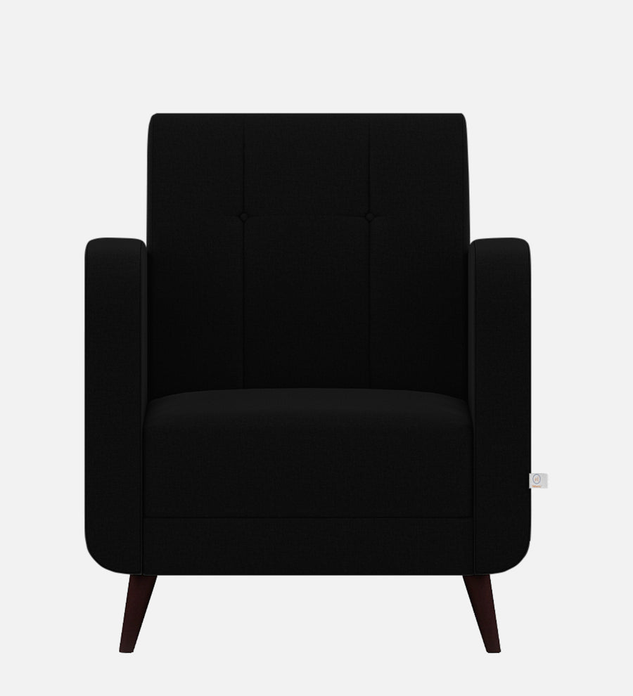 Wiki Velvet 1 Seater Sofa In Adam Black Colour - Febonic Living