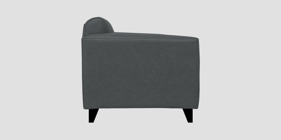 Convi Leatherette 3 Seater Sofa In Pepper Grey Colour - Febonic Living