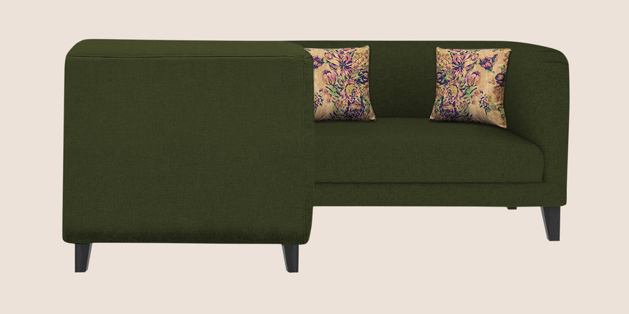 Niki Fabric Corner Sofa In Olive Green Colour - Febonic Living