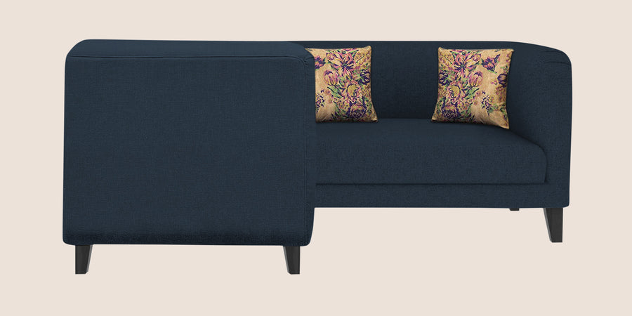 Niki Fabric Corner Sofa In Denim Blue Colour - Febonic Living
