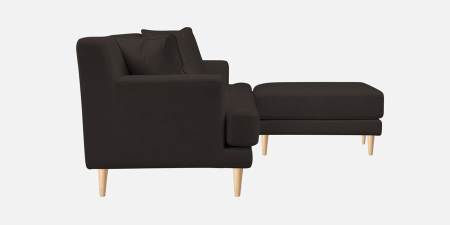 Woody Fabric Rhs Sectional Sofa 3 Lounger In Coal Brown Colour - Febonic Living
