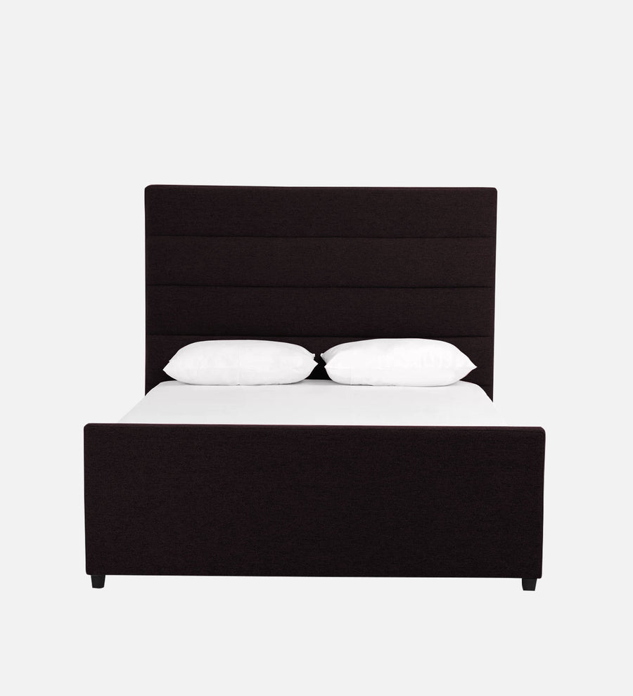 Pollen Fabric Upholstered Queen Size Bed In Cara Brown Colour - Febonic Living