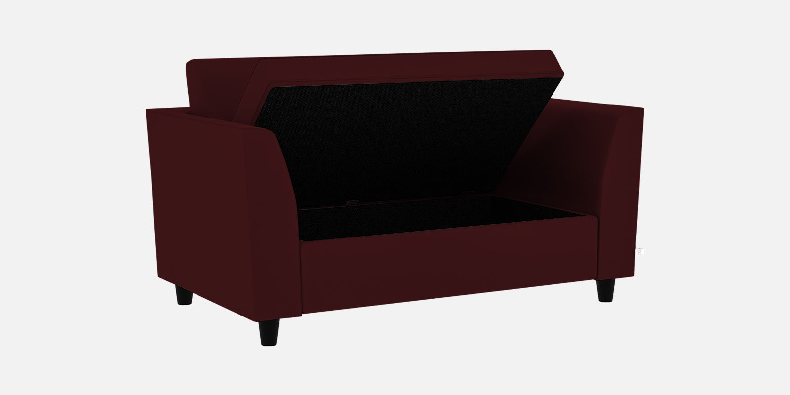 Bristo Velvet 2 Seater Sofa in Blood Maroon Colour With Storage